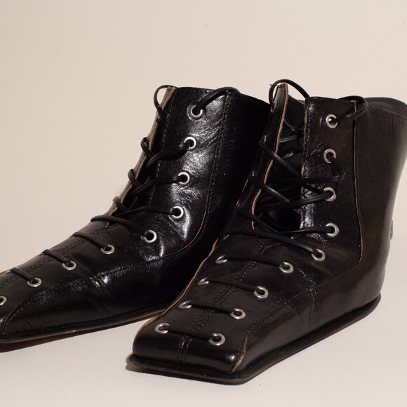 Miista Aima Black Lace Mules - Picture 3 of 12